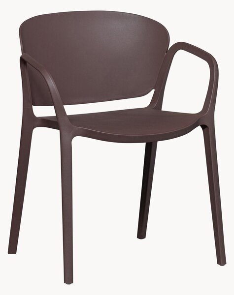 Set di 2 sedie da giardino impilabili con braccioli Bent