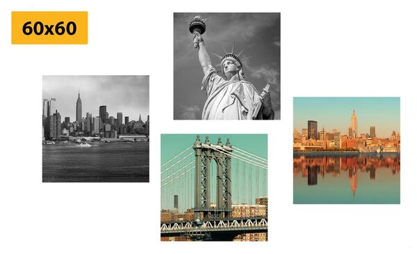 Set di quadri – Interessante combinazione della città di New York