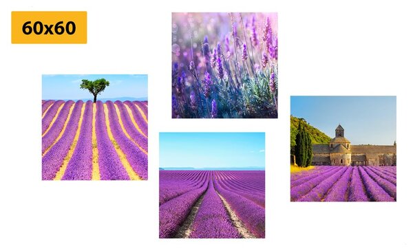 Set di quadri – Campo di lavanda