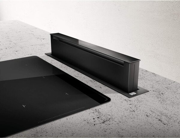Elica Cappa Cucina Filtrante Incasso Downdraft Larghezza 90 cm Profondit 12 cm colore Nero - PRF0120979 Pandora BL/F/90