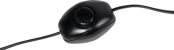 Lampada da terra nera con paralume a telaio Granny nero 45 cm - Simplo