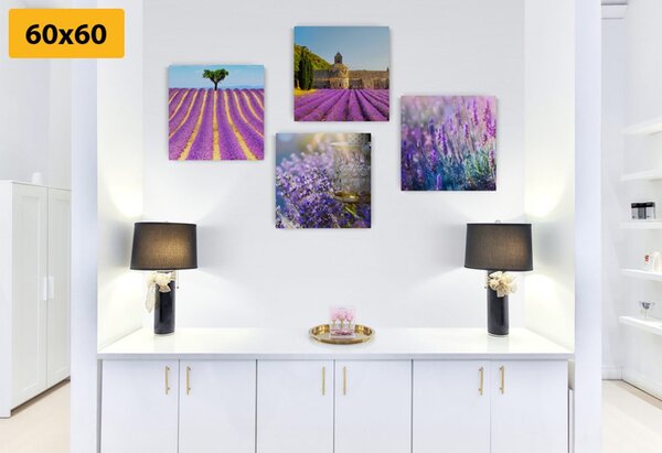 Set di quadri – Ricchezza della lavanda