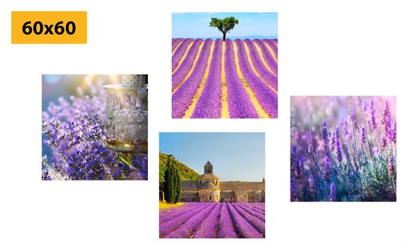 Set di quadri – Ricchezza della lavanda