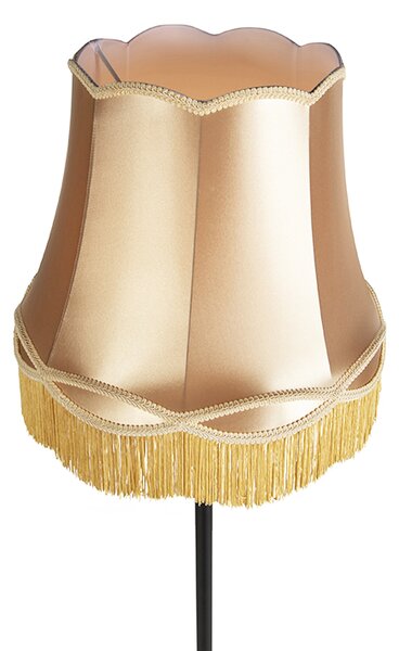 Lampada da terra retrò nera con paralume oro a forma di Granny 45 cm - Simplo