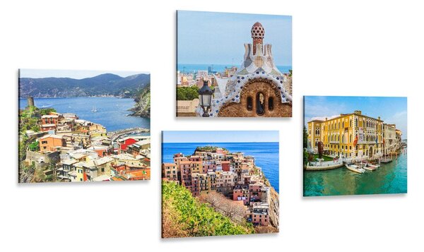 Set di quadri – Paesaggi costieri abbaglianti