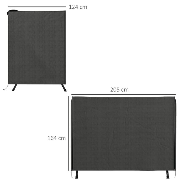 Outsunny Copertura per dondolo da giardino, copertura per dondolo Hollywood, telo protettivo, impermeabile, 205 x 124 x 164 cm, Grigio scuro | Aosom Italy