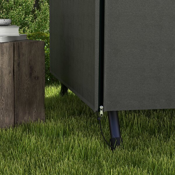 Outsunny Copertura per dondolo da giardino, copertura per dondolo Hollywood, telo protettivo, impermeabile, 205 x 124 x 164 cm, Grigio scuro | Aosom Italy