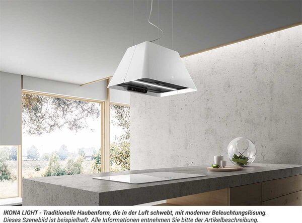 Elica Cappa Cucina Filtrante Isola Larghezza 60 cm colore Bianco - PRF0165071 IKONA LIGH.WH/F/60