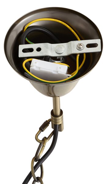 Lampada a sospensione classica bronzo con vetro opale 5 luci - Katarina