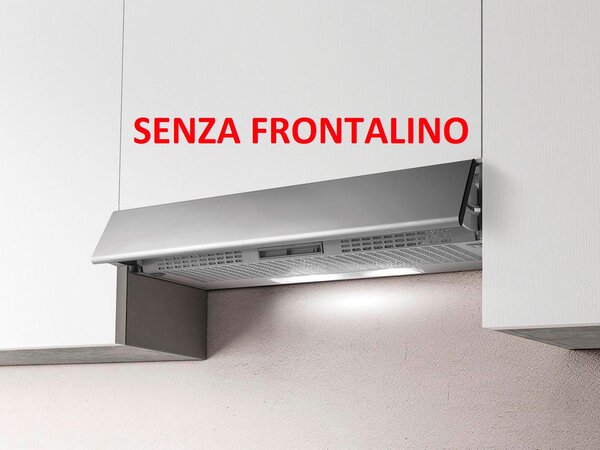 Elica Cappa Cucina Filtrante Sottopensile da Incasso Larghezza 60 cm SENZA FRONTALINO CON COMANDI A DESTRA colore Silver - PRF0154623 ESTRAIBILE GR