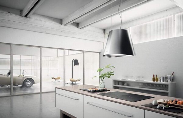 Elica Cappa Cucina Filtrante Isola Sospesa Larghezza 51 cm Altezza 130 cm colore Inox - EASY IX/F/50 PRF0120354