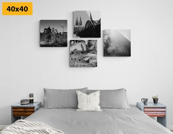 Set di quadri – Città in stile interessante