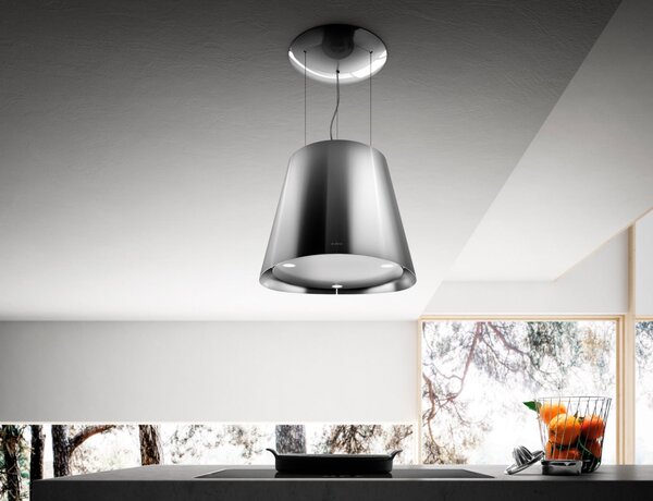 Elica Cappa Cucina Filtrante Isola Sospesa Larghezza 51 cm Altezza 130 cm colore Nero - PRF0120352 Easy BL/F/50