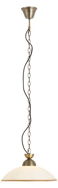 Lampada a sospensione classica bronzo con vetro opale - Katarina