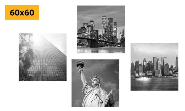 Set di quadri – New York in bianco e nero