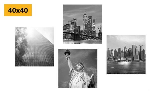 Set di quadri – New York in bianco e nero