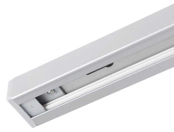 Sistema di illuminazione a binario moderno con 4 faretti argento 1 fase - Iconic Yade