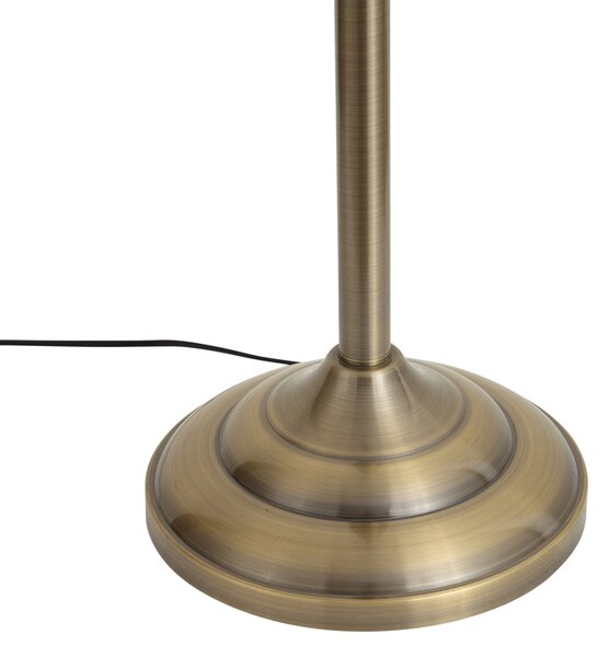Lampada da terra classica bronzo con vetro opale - Katarina
