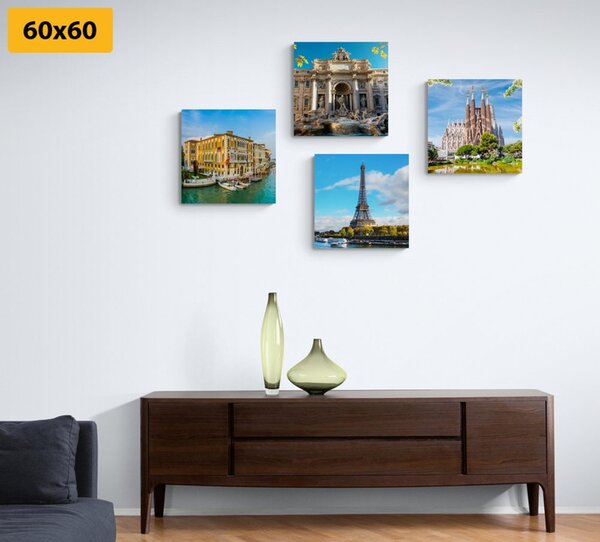 Set di quadri – Monumenti storici in colori splendidi