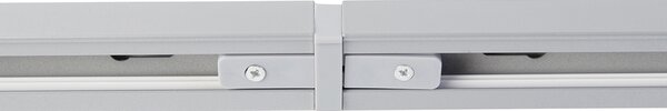 Sistema di illuminazione a binario moderno con 4 faretti argento 1 fase - Iconic Yade