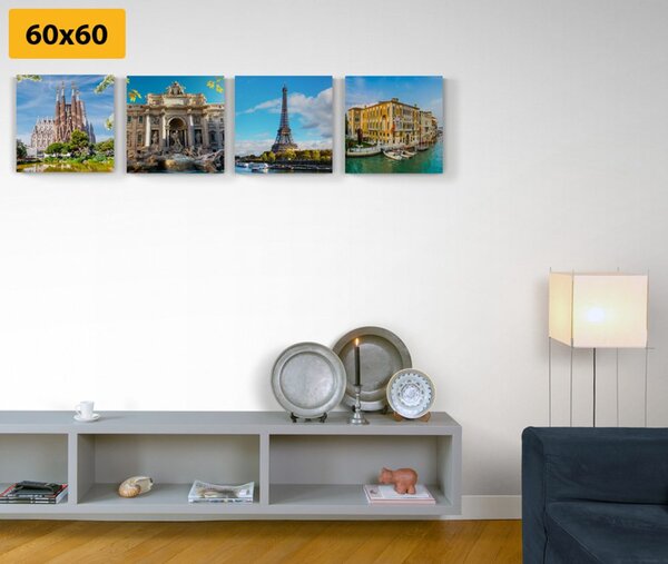Set di quadri – Monumenti storici in colori splendidi