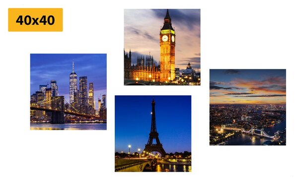 Set di quadri – Città notturne