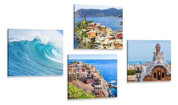 Set di quadri – Profumo del paesaggio marino