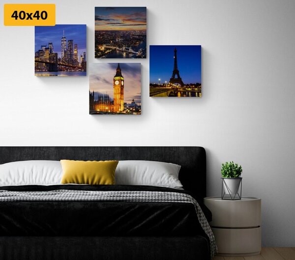 Set di quadri – Città notturne