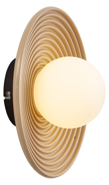 Plafoniera retrò beige con vetro opale - Lila