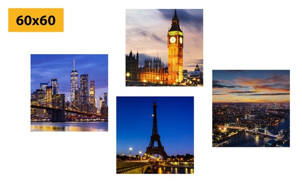 Set di quadri – Città notturne