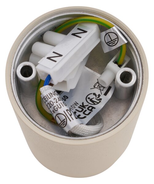 Set di 4 faretti moderni beige da superficie GU10 50mm rotondi - Tuba