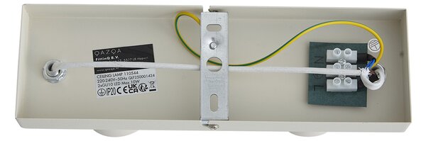 Faretto da soffitto moderno beige 2 luci regolabile - Jeana