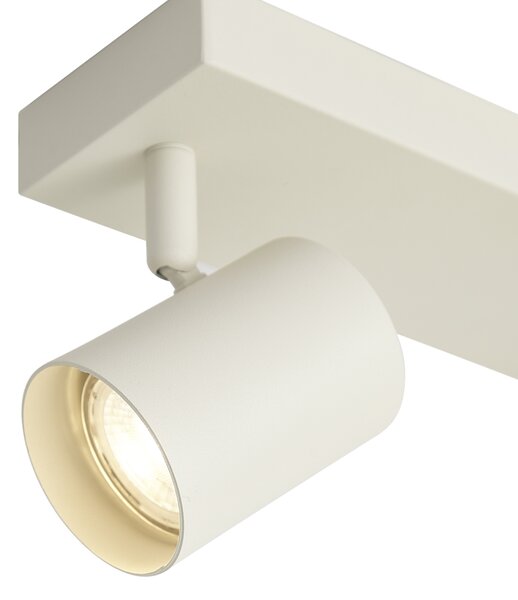 Faretto da soffitto moderno beige 2 luci regolabile - Jeana