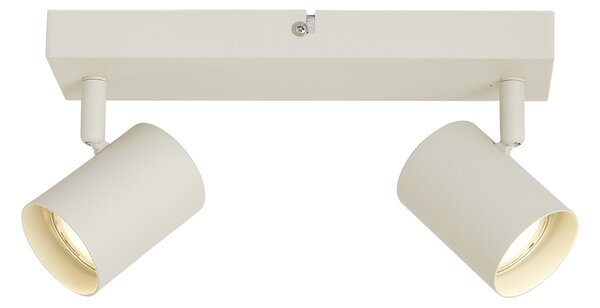 Faretto da soffitto moderno beige 2 luci regolabile - Jeana