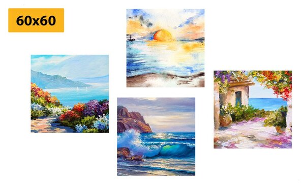 Set di quadri – Mare e spiaggia