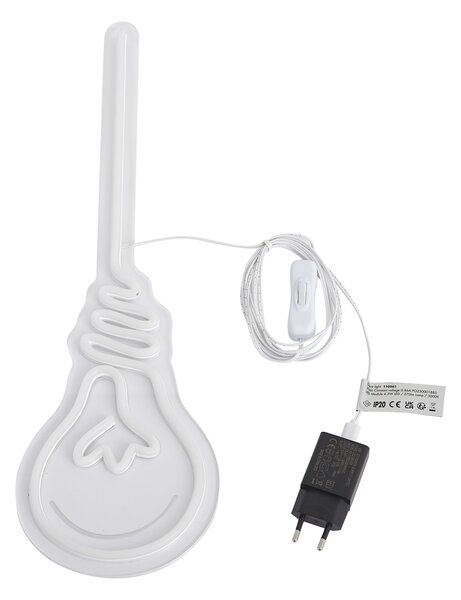 Lampada da parete al neon bianco caldo con LED - Light Bulb