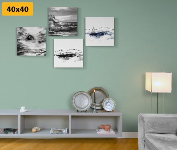 Set di quadri – Mare in imitazione di pittura a olio