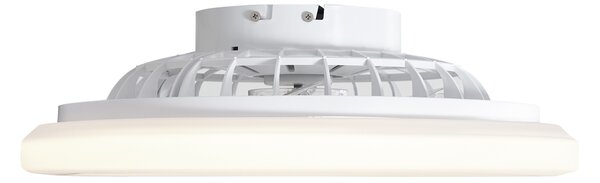 Ventilatore da soffitto bianco 48,5 cm con LED dimmerabile in Kelvin con telecomando - Clemo