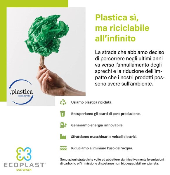 Ecoplast Pattumiera Bidoni Rifiuti Ecoplus lt 20 Coperchio Giallo - PL527467