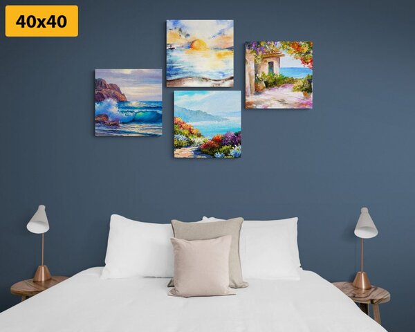 Set di quadri – Mare e spiaggia