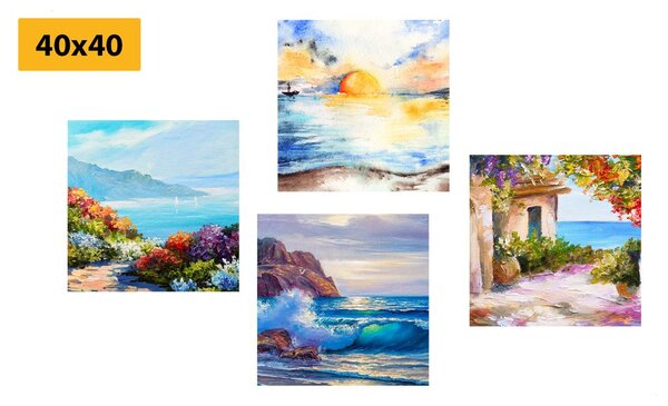 Set di quadri – Mare e spiaggia