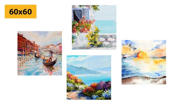 Set di quadri – Paesaggio dipinto