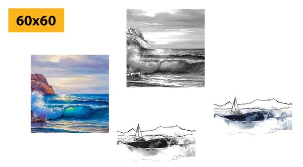 Set di quadri – Imitazione di mare dipinto