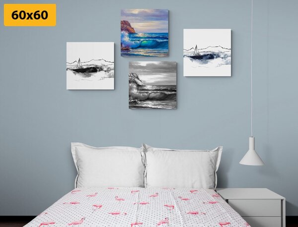 Set di quadri – Imitazione di mare dipinto
