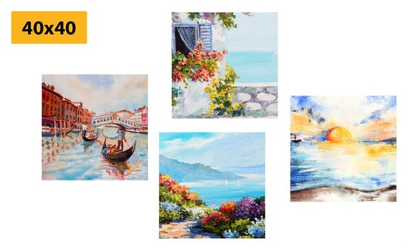 Set di quadri – Paesaggio dipinto