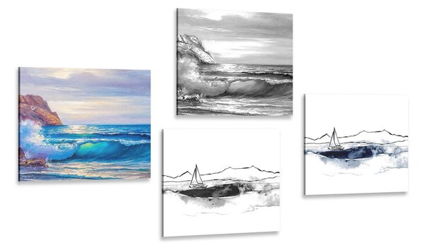 Set di quadri – Imitazione di mare dipinto