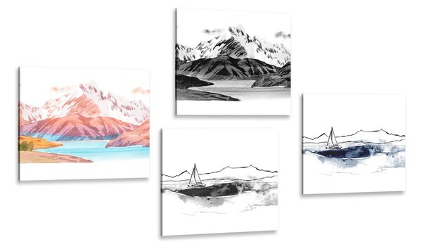 Set di quadri – Paesaggio magico in stile pittura