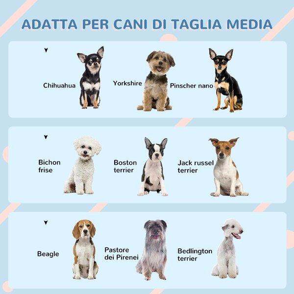 AllMyPets Casetta per Cani in PP Impermeabile con Tetto Inclinato e Porta di Ingresso, 65x75.7x63 cm colore Grigio - L3880GY