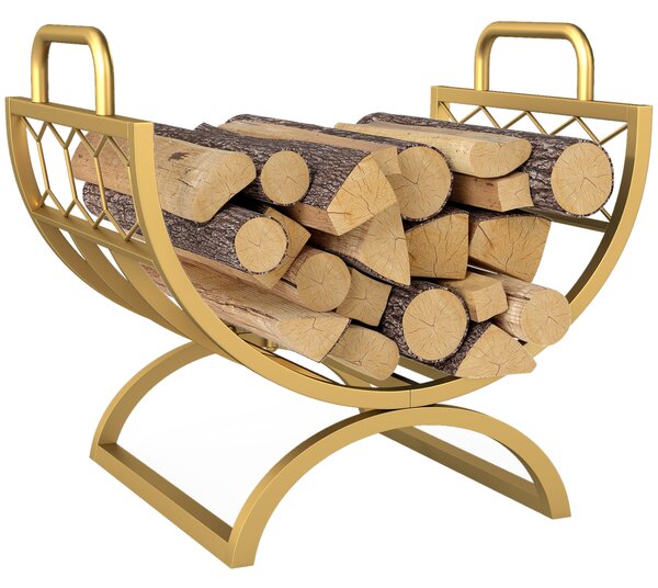 Outsunny Portalegna per interni 46 x 36 x 41cm Oro | Aosom Italy