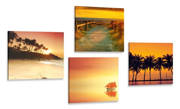 Set di quadri – Bellezza del paesaggio marino